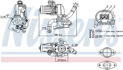 EGR-ventil - Agr-Ventil NISSENS 98232