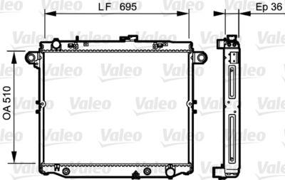 Kylare - Kylare, motorkylning VALEO 734190