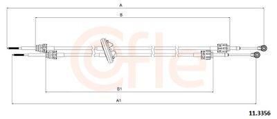 Kabel, manuell växellåda - Vajer, manuell transmission COFLE 92.11.3356