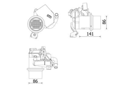 EGR-kylare - Kylare, avgasåterföring MAHLE CE 14 000P