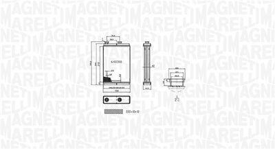 Värmeväxlare - Värmeväxlare, kupévärmare MAGNETI MARELLI 350218065000