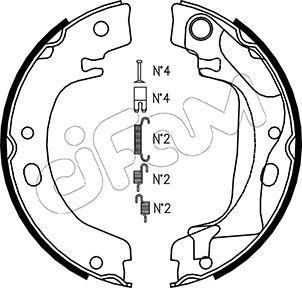 Handbroms delar - Bromsbackar, sats, parkeringsbroms CIFAM 153-446K