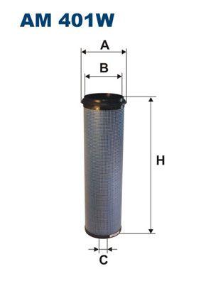 Sekundärt luftfilter/Kupéfilter - Sekundärluftfilter FILTRON AM 401W