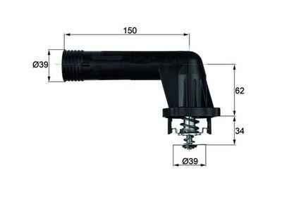 Termostat - Termostat, kylmedel MAHLE TI 20 95