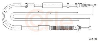 Parkeringsbromskablar - Vajer, parkeringsbroms COFLE 92.12.0722