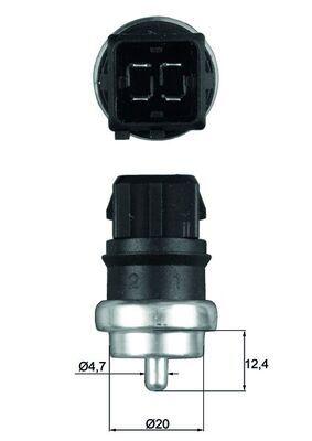 Kylvätsketemperatursensor - Sensor, kylmedelstemperatur MAHLE TSE 14