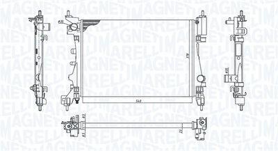 Kylare - Kylare, motorkylning MAGNETI MARELLI 350213130100