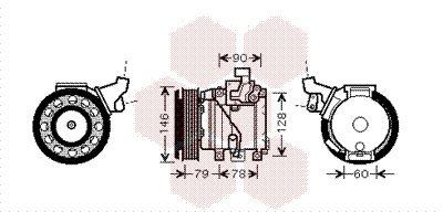 A/C-kompressor - Kompressor, klimatanläggning VAN WEZEL 5300K467