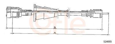 Hastighetsmätarvajer - Hastighetsmätaraxel COFLE 92.S24005