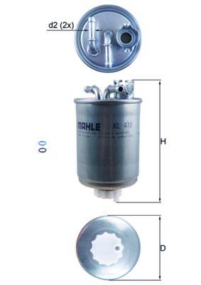 Bränslefilter - Bränslefilter KNECHT KL 410D