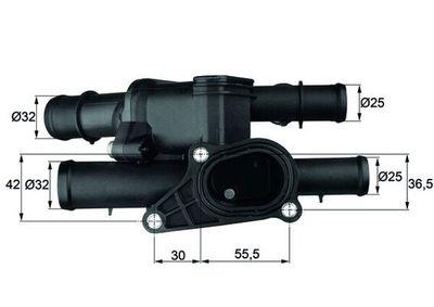 Termostat - Termostat, kylmedel MAHLE TM 1 105