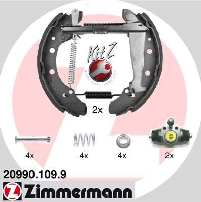 Bromsbackar - Bromsbackar, sats ZIMMERMANN 20990.109.9