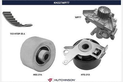 Vattenpump + kamremssats - Vattenpump + kuggremssats HUTCHINSON KH 227WP77