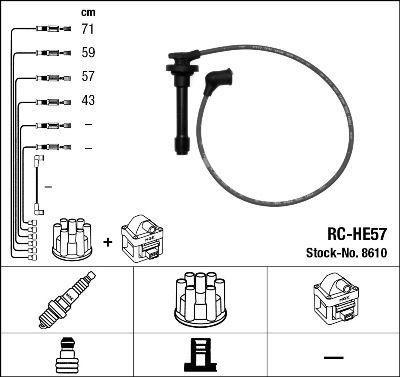 Tändkabel - Tändkabelsats NGK 8610