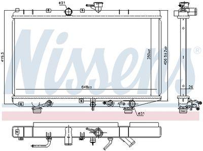 Kylare - Kylare, motorkylning NISSENS 66625