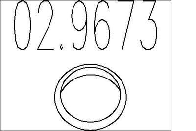 Packning, avgassystem - Packning, avgasrör MTS 02.9673
