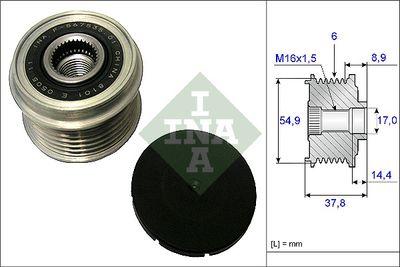 Frikopplingsnav - Frihjulskoppling, generator INA 535 0217 10