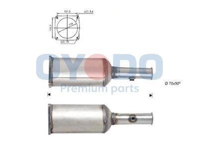 Dieselpartikelfilter - Sot-/partikelfilter, avgassystem OYODO 20N0023-OYO