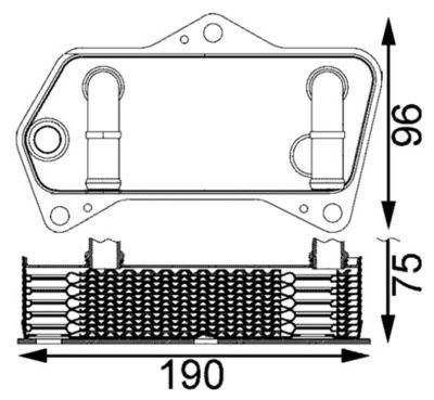 Automatväxellåds oljekylare - Oljekylare, automatisk transmission MAHLE CLC 202 000S