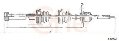 Hastighetsmätarvajer - Hastighetsmätaraxel COFLE 92.S31022