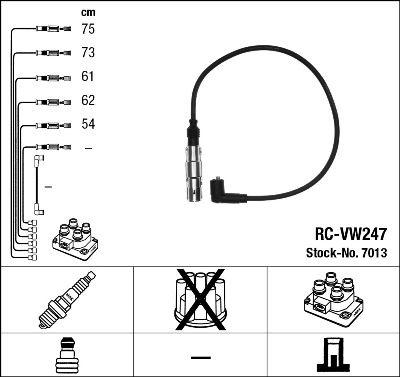 Tändkabel - Tändkabelsats NGK 7013