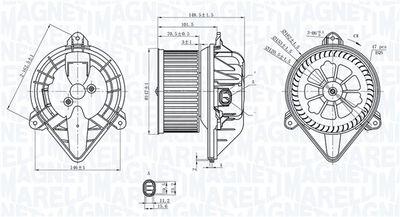 Fläktmotor - Kupéfläkt MAGNETI MARELLI 069412399010