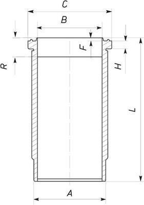 Cylindermantel - Cylinderhylsa MAHLE 037 WN 27 01