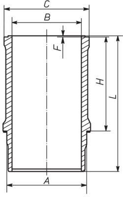 Cylindermantel - Cylinderhylsa MAHLE 021 WN 08 01