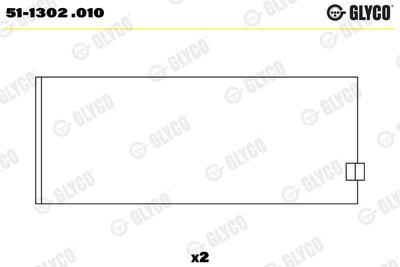 Vevaxellager - Vevstakslager GLYCO 51-1302 .010