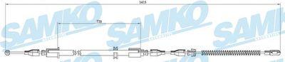 Parkeringsbromskablar - Vajer, parkeringsbroms SAMKO C0562B