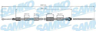 Parkeringsbromskablar - Vajer, parkeringsbroms SAMKO C0124B