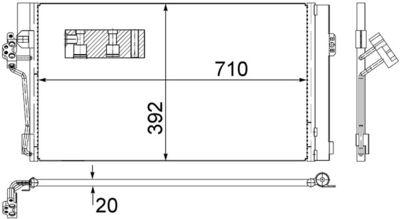 Kondensor - Kondensor, klimatanläggning MAHLE AC 762 000S