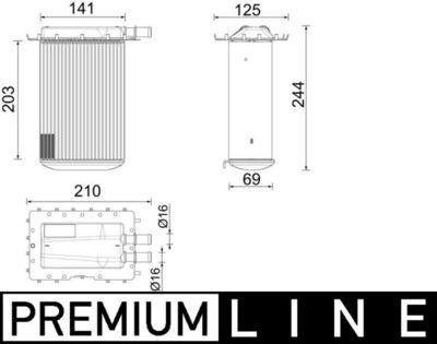 Intercooler - Laddluftkylare MAHLE CI 642 000P