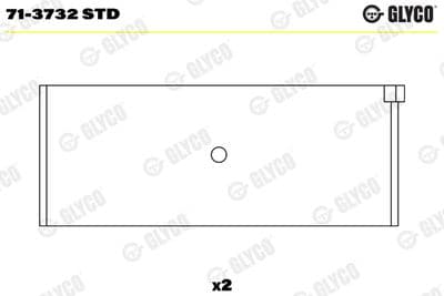 Vevaxellager - Vevstakslager GLYCO 71-3732 STD