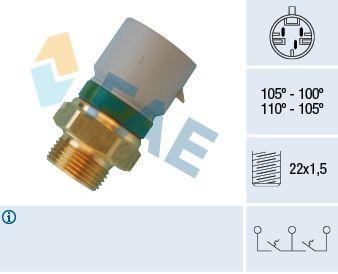 Temperaturfläkt, kylarradiatorfläkt - Termokontakt, kylarfläkt FAE 38350