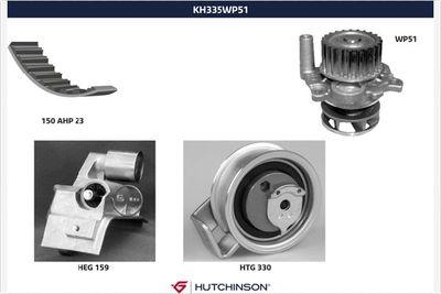 Vattenpump + kamremssats - Vattenpump + kuggremssats HUTCHINSON KH 335WP51