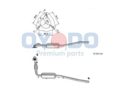 Dieselpartikelfilter - Sot-/partikelfilter, avgassystem OYODO 20N0142-OYO