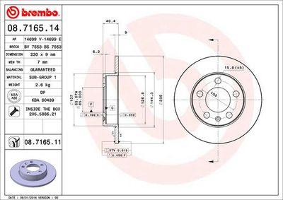 Bromsskivor - Bromsskiva BREMBO 08.7165.11