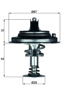 Termostat - Termostat, kylmedel MAHLE TX 26 71D1