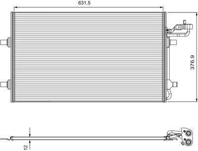 Kondensor - Kondensor, klimatanläggning VALEO 814324