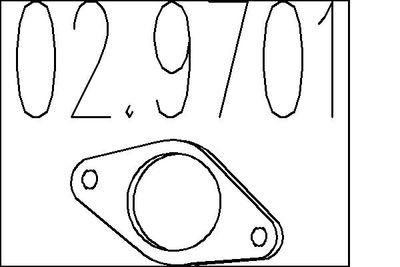 Packning, avgassystem - Packning, avgasrör MTS 02.9701