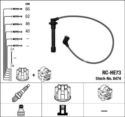 Tändkabel - Tändkabelsats NGK 8474