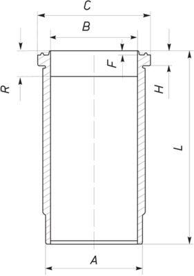 Cylindermantel - Cylinderhylsa MAHLE 061 WN 01 01