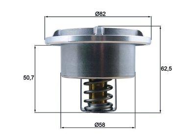 Termostat - Termostat, kylmedel MAHLE THD 6 86