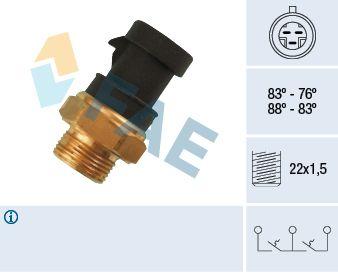 Temperaturfläkt, kylarradiatorfläkt - Termokontakt, kylarfläkt FAE 38200