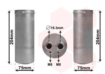 Torkfilter - Torkare,m klimatanläggning VAN WEZEL 5800D053