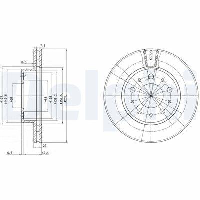 Bromsskivor - Bromsskiva DELPHI BG2425C