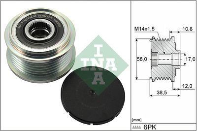 Frikopplingsnav - Frihjulskoppling, generator INA 535 0303 10