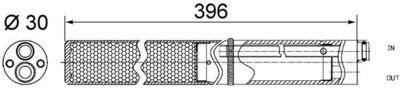 Torkfilter - Torkare,m klimatanläggning MAHLE AD 244 001S