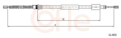 Parkeringsbromskablar - Vajer, parkeringsbroms COFLE 92.11.603